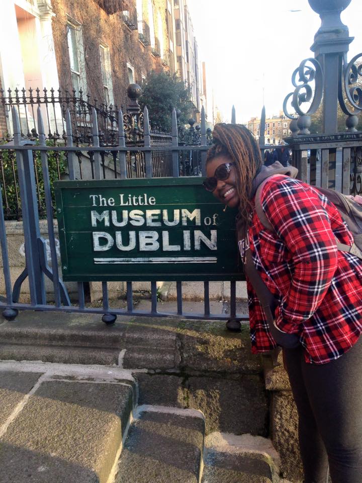 Champlain Abroad Dublin students joined activities coordinator Ciaran for a few Sunday afternoon hours in The little Museum of Dublin. 