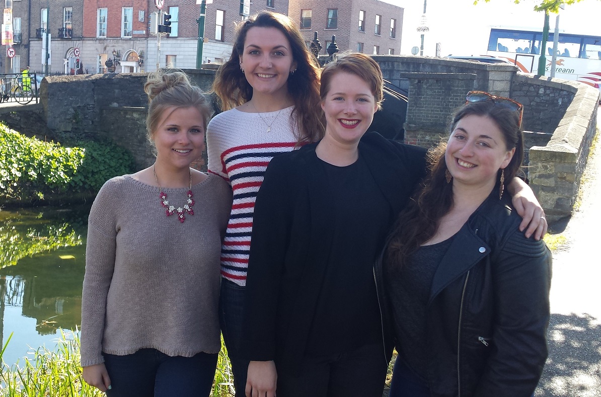 Liza Fowler, Rachel Hatem, Karisa Desjardins and Page Hallock - Champlain College students and founders of the Women's Empowerment Movement It Takes One. 