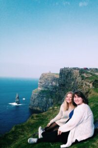 "My roommate and ROCK, surrounded by rocks" Liza Fowler - Champlain College International Business'15 -Study abroad student in Dublin with Champlain Abroad Spring'15