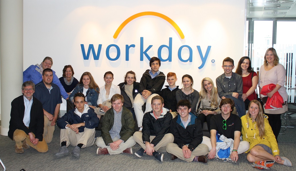 CVU students in Workday's European HQ, Spring 2015
