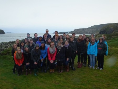Champlain Abroad Dublin students at Ballintoy Harbour in Northern Ireland