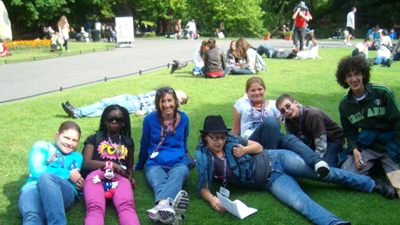 Relaxing in St. Stephen's Green