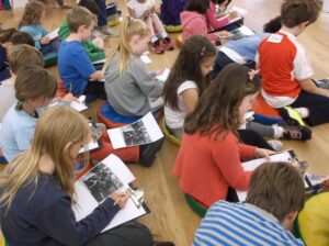 Children attending workshop at Fighting Words