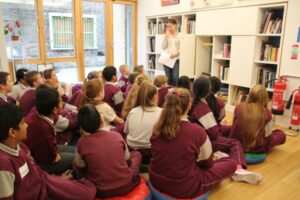 Children attending workshop at Fighting Words