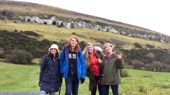 The Caves of Keash adventurers, (from left to right) , Rachael Elmy, Artemis Walsh, Molly Moseley and Sarah Bellefeuille. 