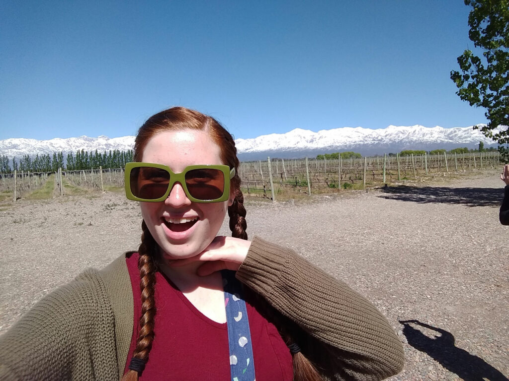 Another great selfie moment while taking in the amazing views of the Andes mountains in Mendoza, Argentina.